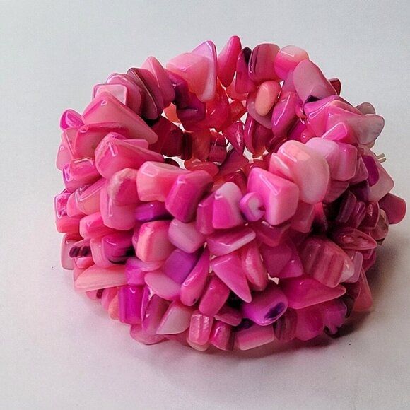 Hot Pink Stretch Bracelet - Picture 2 of 12